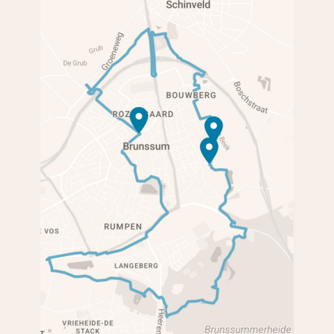 Archeofietsroute Stein kaartje