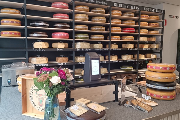 Mildershoof's farm shop where all the delicious cheeses are on sale