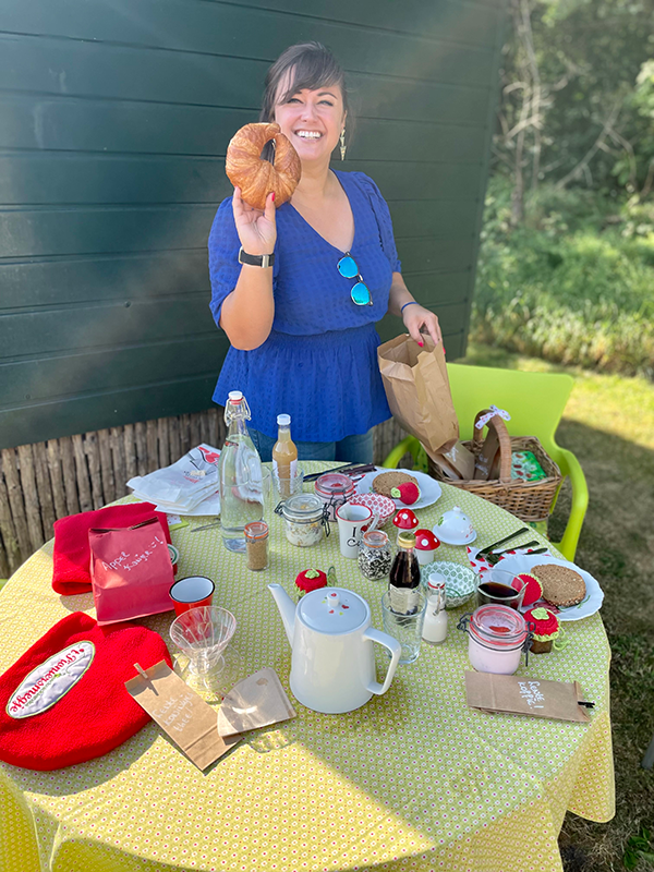 dag 2 van de aspergetour start met een picknick van het pioniersmegje